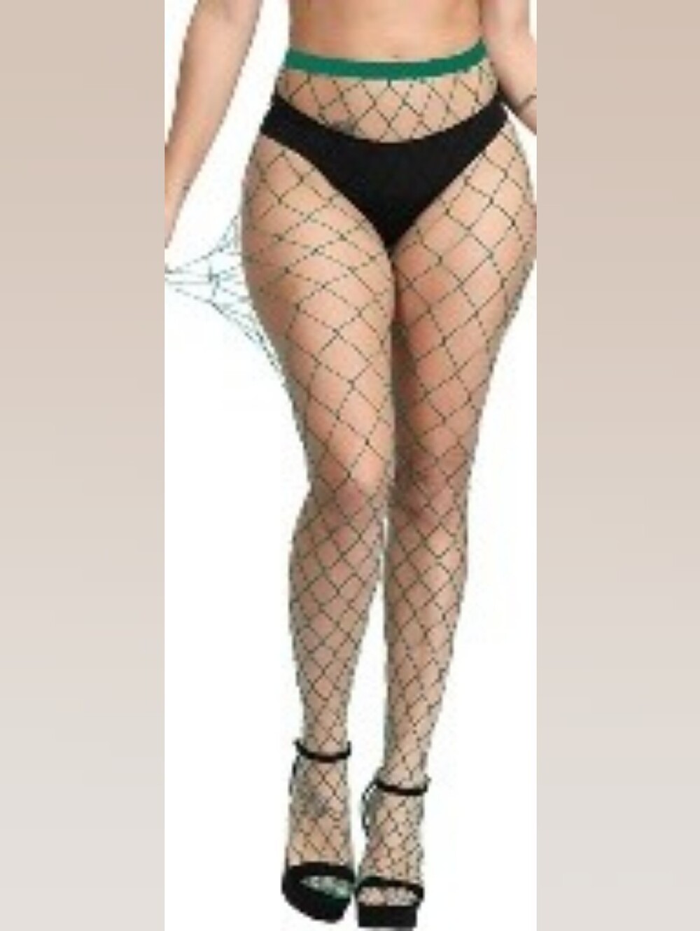 GREEN Everswe High Waist Fishnet Tights L/XL (80-175 lbs) NWOT